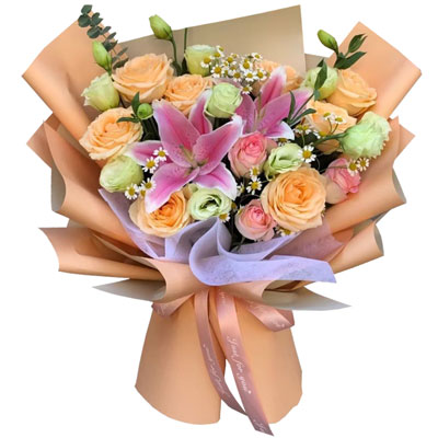 梧州11朵玫瑰桔梗百合，陪你每个季节